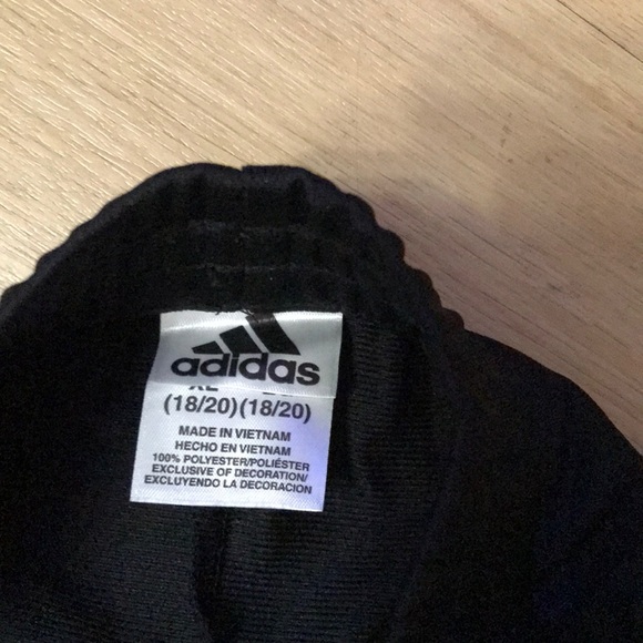 Kids size XL  Adidas track pants in black. - Picture 2 of 2